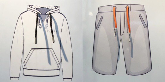 Drawstring cord with silicone tip632